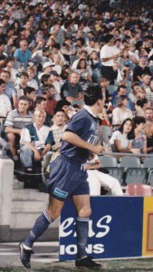 David playing for Olympic in front of a packed house at Leichhardt Oval.