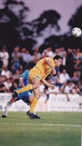 David playing for Parramatta Power at North Sydney Oval against Northern Spirit.