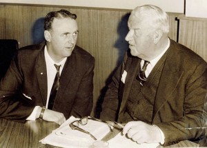 David Jack Snr with Sir Stanley Rous (former Secretary of FIFA in 1969)