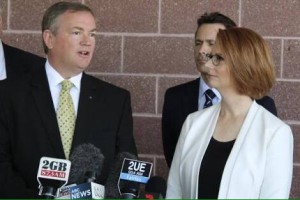 Southern Expansion Bid CEO Chris Gardiner with former Prime Minister Julia Gillard
